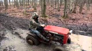 Lawn Mower Mudding wheel horse go kart motor [upl. by Edyaj]