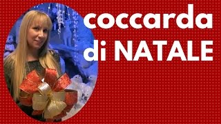 Fiocco di Natale per albero fai da te  DIY Lavoretti con gomma eva [upl. by Ahsekim269]