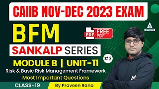 CAIIB 2023  Bank Financial Management  BFM Module B  Risk and Basic Risk Management Framework 19 [upl. by Aicilaf]