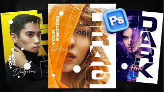 Modern Graphics DESIGN idea in Photoshop  Photoshop Tutorial [upl. by Ezekiel97]