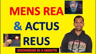 MENS REA and ACTUS REUS  Knowledge in a Minute  One Minute Video to Know a Concept [upl. by Weinstein5]