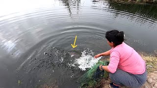 Esta CHICA Tira la ATARRAYA y Esto es lo que Atrapó al sacarlo de este Lago [upl. by Parks954]