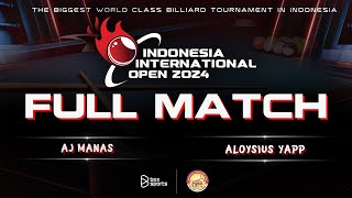 FULL MATCH  AJ MANAS VS ALOYSIUS YAPP  INDONESIA INTERNATIONAL OPEN 2024 [upl. by Ormiston]