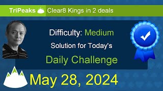 Microsoft Solitaire Collection TriPeaks  Medium  May 28 2024 [upl. by Macmullin]