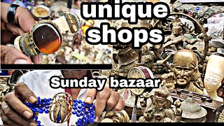 unique shops in Hyderabad l antique items l street vendors l sunday bazaar l PART 1 l [upl. by Hurd652]