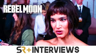 Sofia Boutella Talks Rebel Moon Part 1 On The Red Carpet [upl. by Acirej]