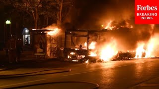 Shocking Footage Emerges Of Protests Violence In Paris In Wake Of Police Shooting Of 17YearOld [upl. by Grega]