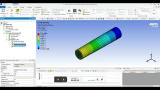 Torsion Test analysis by Ansys  Cylindrical solid rod  Ansys Workbench  Simulation  Hindi [upl. by Kalie]