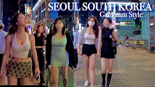 4K Saturday Night Walking in Gangnam Streets  Street Fashion  Walking Tour SEOUL KOREA 2022 [upl. by Yraek314]