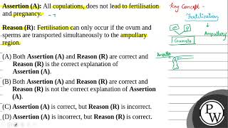 Assertion A All copulations does not lead to fertilisation and pregnancy Reason R Fertil [upl. by Mascia]