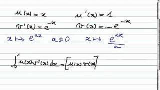 Calcul dune intégrale avec une intégration par parties [upl. by Locin725]