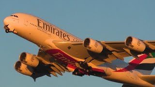 Golden Sunset Departures  London Heathrow Airport LHR  130122 [upl. by Airrotal]