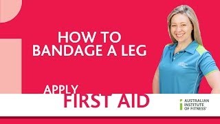 How to Bandage a Leg [upl. by Lonnie]