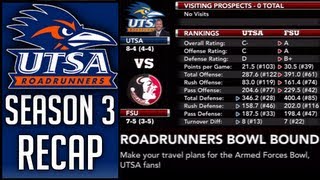 NCAA Football 13 Dynasty Season 3 Recap amp Bowl Game Preview UTSA Roadrunners [upl. by Geneva]