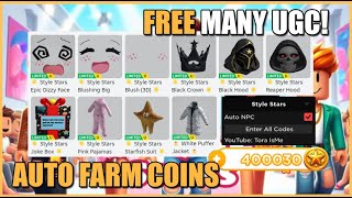 🤩Free Limited UGC Style Stars Script Hack • Auto Farm Coins [upl. by Thomajan506]