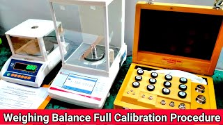 Weighing Balance AZ Full Calibration Procedure  Weight Machine NABL Calibraton Procedure [upl. by Boylston]