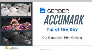 AccuMark Tip of the Day  Cut Generation Print Options [upl. by Us]