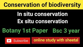 In situ conservation  Ex situ conservation  conservation and biodiversity  bsc 3 year [upl. by Lynda736]