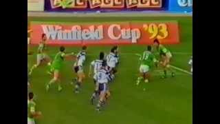 Jarrod McCracken Try 1993 Rd7 Canterbury v Canberra [upl. by Attenohs267]