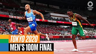 Mens 100m final 🏃‍♂️  Tokyo Replays [upl. by Nuhsed]