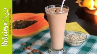 Licuado de Papaya y Avena  Laxante NaturalPapaya Smoothie [upl. by Milka549]