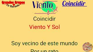 《KARAOKE》 quotCoincidirquot Viento Y Sol [upl. by Nairadas]