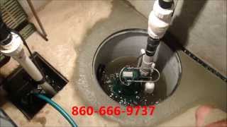 Sump Pump Installation and Repair Newington Wethersfield West Hartford Rocky Hill New Britain [upl. by Attenev]