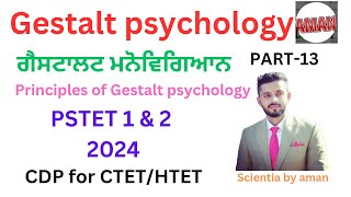 Gestalt psychologyਗੈਸਟਾਲਟ ਮਨੋਵਿਗਿਆਨprinciples of gestalt psychologyPART13PSTET 1 amp 2 2024CTET [upl. by Lennej]