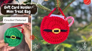 Crochet Christmas Gift Card Holder Tutorial  Quick amp Easy for Beginners [upl. by Brandise]