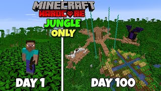 I Survived 100 Days in Jungle Only World in Minecraft Hardcore Hindi [upl. by Eldredge]