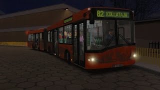 OMSI 2 Project Szczecin Route 82 Solaris Urbino 18 6°C black ice [upl. by Winna]