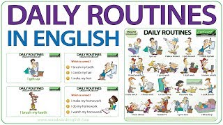 Daily Routines in English  Vocabulary [upl. by Gaelan857]