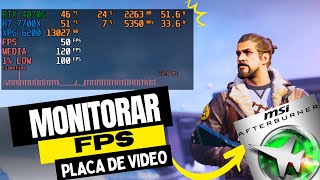 Como Exibir o FPS na Tela com MSI Afterburner  Tutorial Completo [upl. by Elrak]