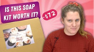 Trying a 72 Soap Kit with LYE included WORTH THE PRICE [upl. by Lachus]