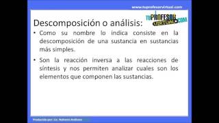 Clasificación de Reacciones Químicas  Lección Teórica [upl. by Kerril]