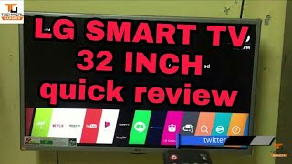 LG 32 SMART TV LED QUICK REVIEW HINDI2017 [upl. by Anaeli]