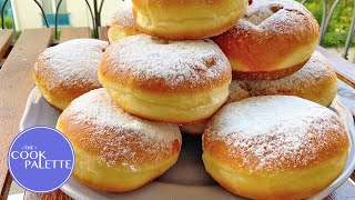 Berliner Tarifi  Alman çöreği Krapfen Donut  Bomboloni  Tam Ölçülü Tatlı Tarifleri [upl. by Adrial]