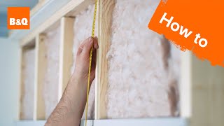 How to insulate amp plasterboard a stud wall [upl. by Jasen433]