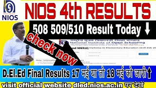 NIOS DELED 4th SEMESTER RESULTS DELED 508 509510 RESULTS Released 5PM check on dledniosac [upl. by Helga137]