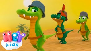 Ah Les Crocodiles  Chant des Animaux  HeyKids Français  Animaj Kids [upl. by Bower]