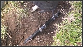 How to repair Polyethylene Black Plastic sprinkler pipe [upl. by Sirap]