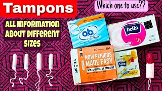 Tampons  How to choose Size Under Rs 200 Obtampon Sirona Bellatampons periods [upl. by Battat]