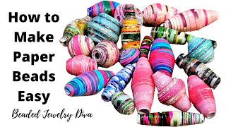 How to Make Paper Beads Easy BeginnerFriendly Paper Beads Tutorial [upl. by Assile89]