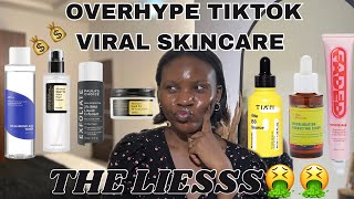 OVERHYPED TIKTOK VIRAL SKINCARE PRODUCTSMY HONEST TAKE  paulas choice topicals faded cosrx [upl. by Nyret]