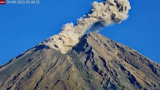 Pyroclastic Flow spotted at Semeru Volcano Sep 30 2023 [upl. by Ahsatam677]