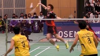 Badminton 平田橋本トナミ vs 田児川前NTT東1G ﾊﾞﾄﾞﾐﾝﾄﾝ日本ﾘｰｸﾞ 20131228 [upl. by Nepets]