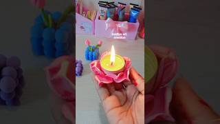 DIY clay candle holder 🕯️✨  diy youtubeshorts aesthetic handmade shorts viralshorts [upl. by Yrek924]