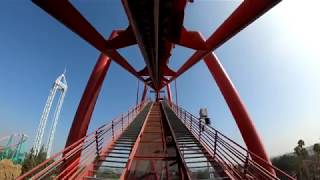 Silver Bullet Roller Coaster POV Knotts Berry Farm [upl. by Aisilef886]