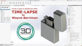 Solidworks Timelapse Zippo Lighter [upl. by Mychael783]