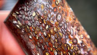 Oolitic Ironstone Jasper gets polished into cabochon  Cabking Lapidary [upl. by Worth]